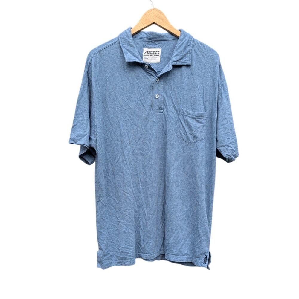 Slate Blue Mountain Khaki untucked collared shirt Mens XL golf fishing camp